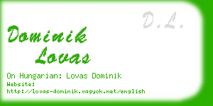 dominik lovas business card